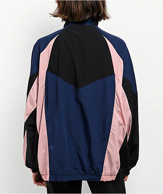 Nike Sportswear Midnight Navy, Black & Particle Pink Oversized Track Jacket