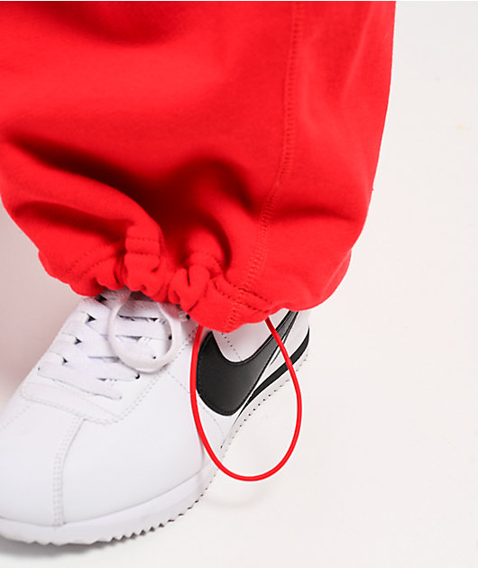 Nike Sportswear Open Hem Red Sweatpants | Zumiez