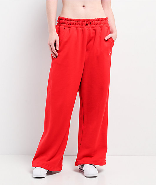 Nike Sportswear Open Hem Red Sweatpants | Zumiez