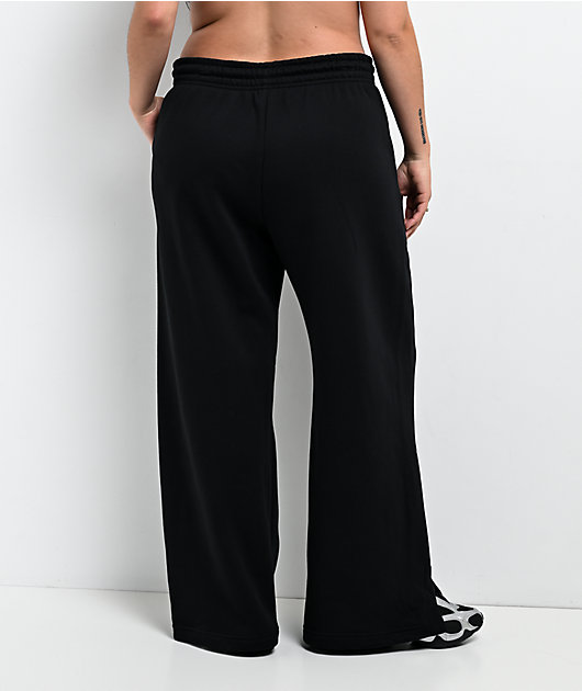 Nike Sportswear Phoenix Black High Rise Wide Leg Sweatpants