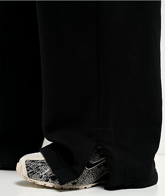 Nike Sportswear Phoenix Black High Rise Wide Leg Sweatpants