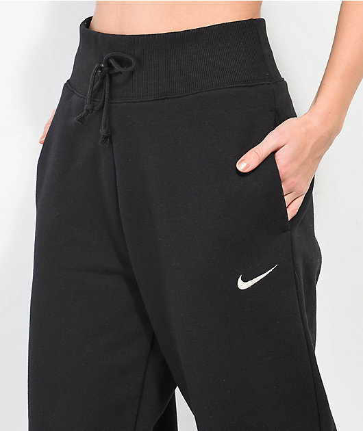 Nike Women Medium Drawstring Slim Fit Sweat Pants Stretch Black M