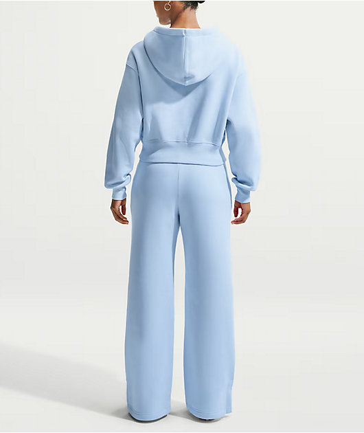 Nike Sportswear Phoenix Blue Crop Zip Hoodie