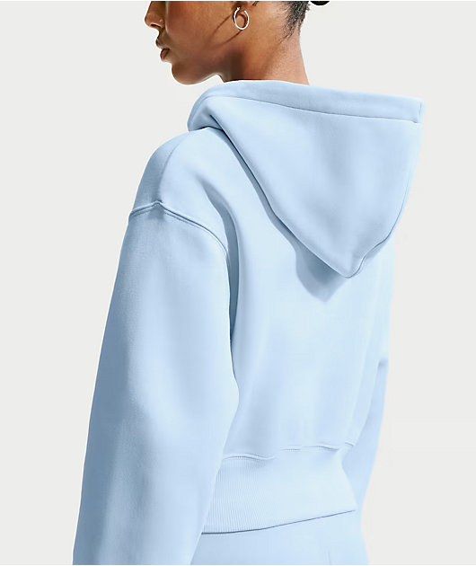Nike Sportswear Phoenix Blue Crop Zip Hoodie