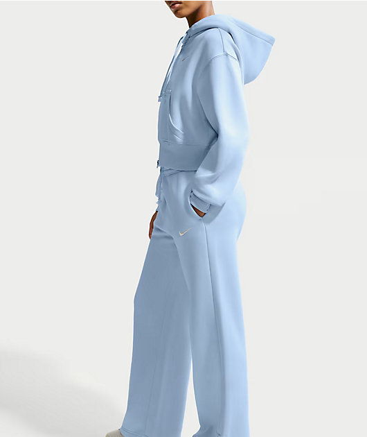 Nike Sportswear Phoenix Blue High Rise Wide Leg Sweatpants