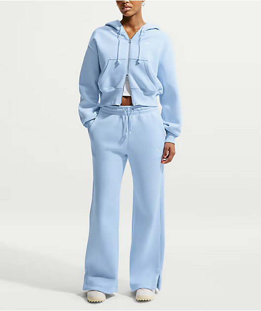 Nike Sportswear Phoenix Blue High Rise Wide Leg Sweatpants