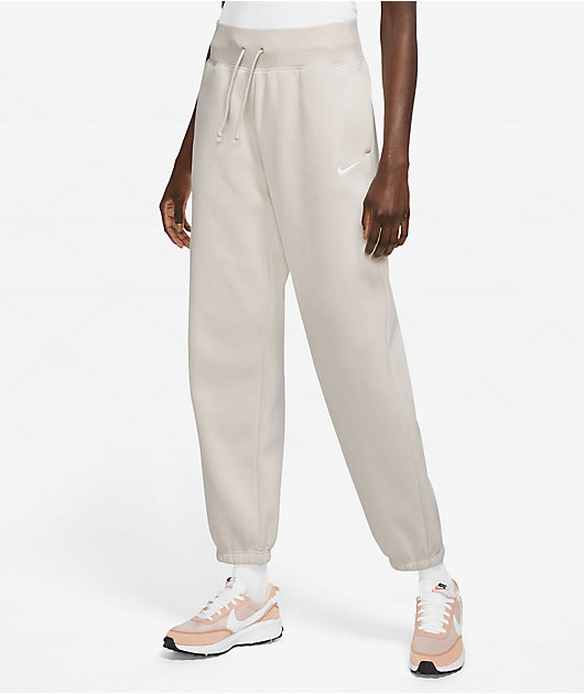 Nike Sportswear Phoenix Cream High Rise Sweatpants Zumiez