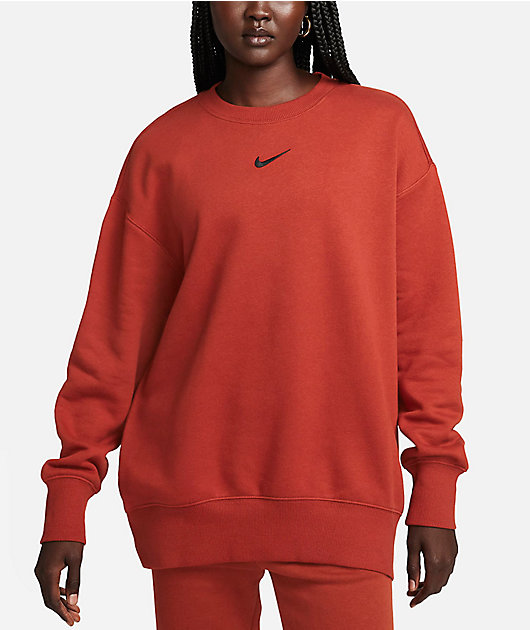 Nike Sportswear Phoenix Fleece Burnt Orange Fleece Crewneck