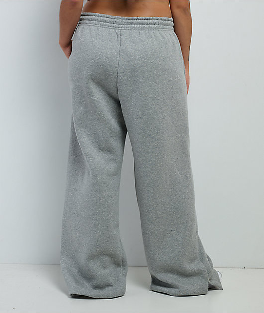Nike Sportswear Phoenix Fleece Heather Grey High Rise Wide Leg Sweatpants