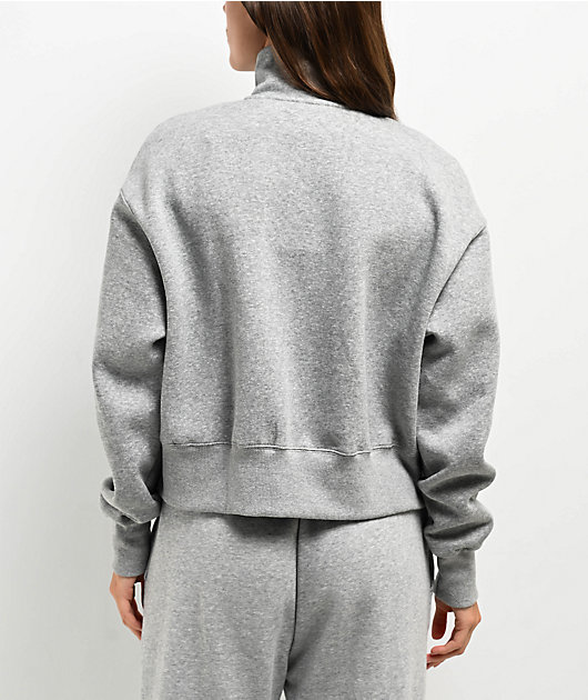 Nike Sportswear Phoenix Fleece Heather Grey Oversized Zip