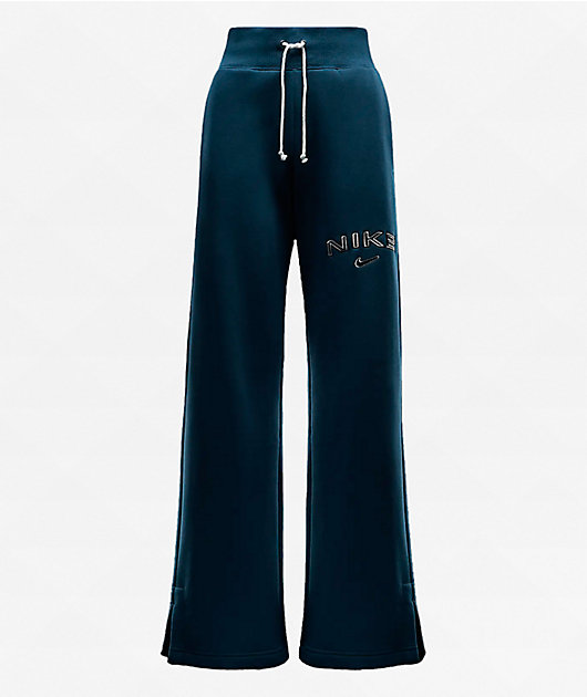 Nike Sportswear Phoenix Fleece Logo Armory Navy High Waist Wide