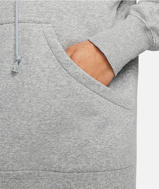 Nike Sportswear Phoenix Fleece Long Grey Zip Hoodie