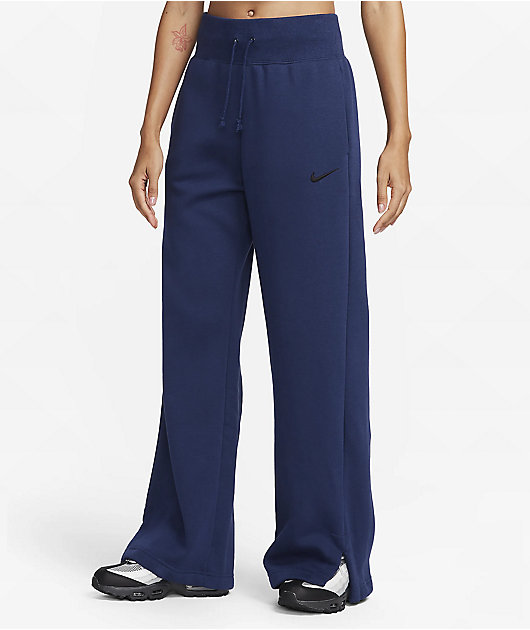 Nike Phoenix Fleece high rise wide leg sweatpants in blue