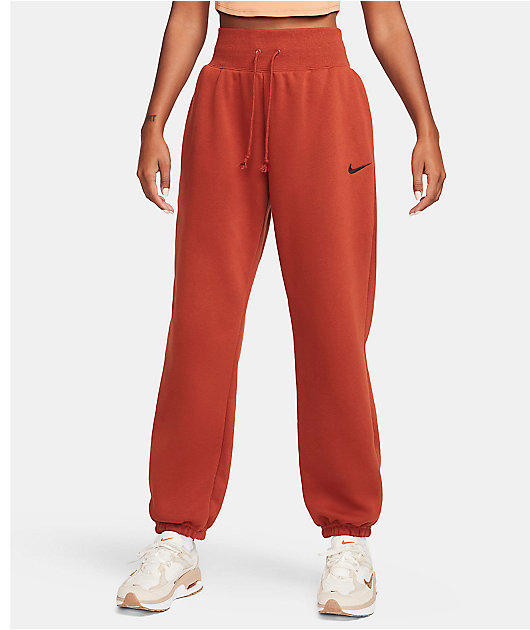 Nike Sportswear Phoenix Fleece Orange Jogger Sweatpants