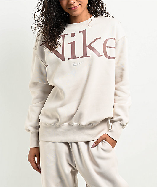 Nike Sportswear Phoenix Fleece Oversize Logo Light Orewood