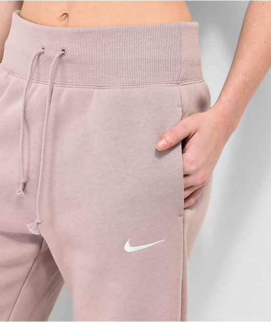 Nike Sportswear Essentials Womens Fleece Pants Tan Sweatpants