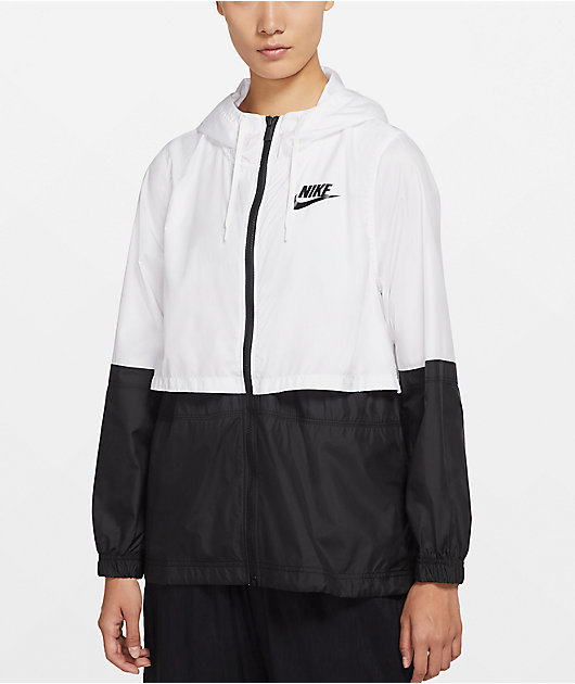 Nike black hot sale white jacket