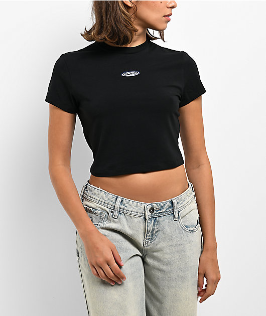 Nike Sportswear Street Black Slim Crop T-Shirt