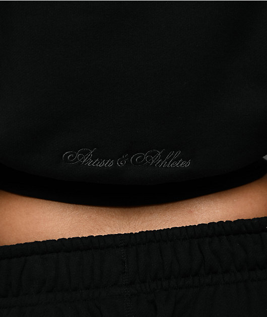 Nike Sportswear Street Black Zip Crop Hoodie