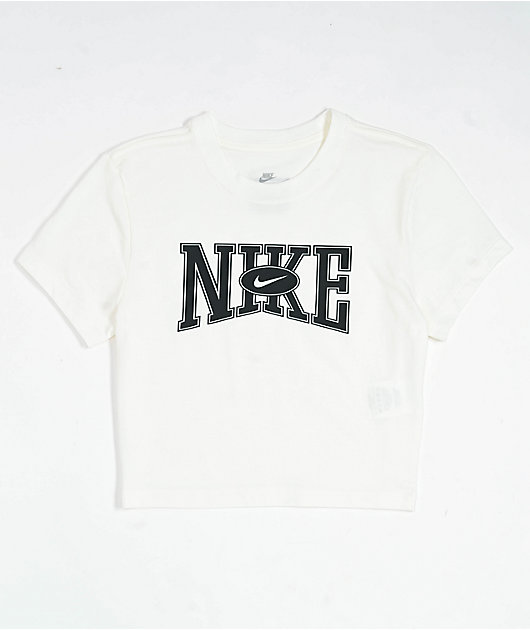 Nike Sportswear Street Logo White Slim Crop T-Shirt