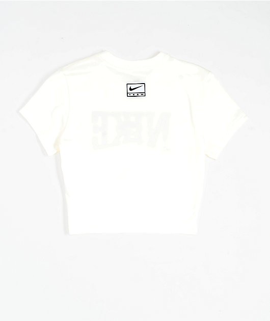 Nike Sportswear Street Logo White Slim Crop T-Shirt