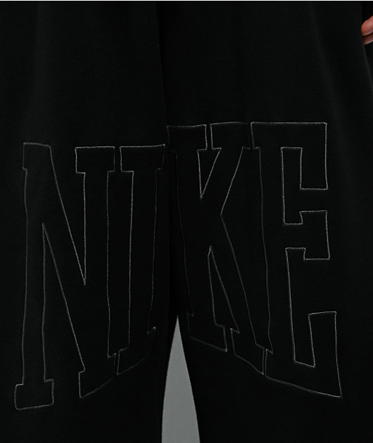 Nike Sportswear Street Open Hem Black French Terry Sweatpants