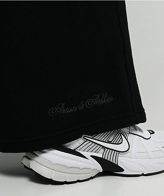 Nike Sportswear Street Open Hem Black French Terry Sweatpants