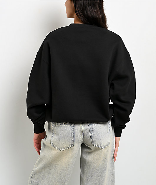 Nike Sportswear Women's Studio Graphic Pack Black Oversized Crewneck Sweatshirt