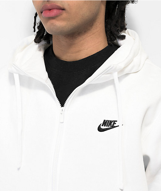 bijwoord Ijveraar niets Nike Sportwear Club White Zip Hoodie