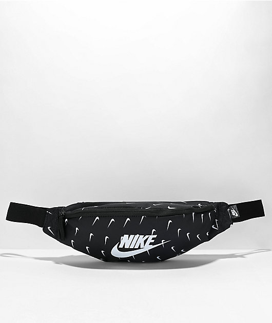 Nike Swoosh Heritage Logo riñonera negra