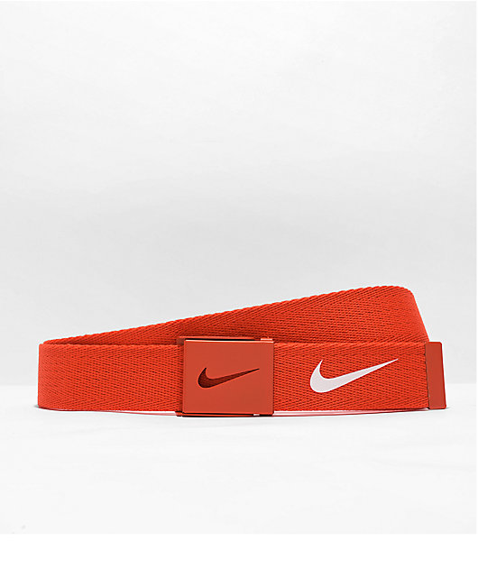 Nike Tech Essentials Orange Web Belt