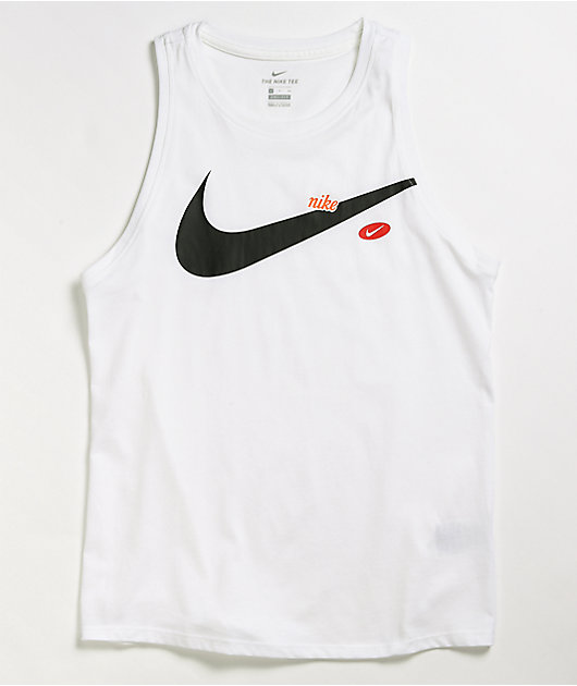 nike black and white tank top