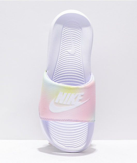 Nike sandals purple best sale