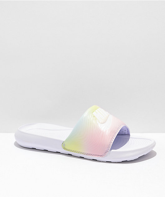 Iridescent discount nike slides