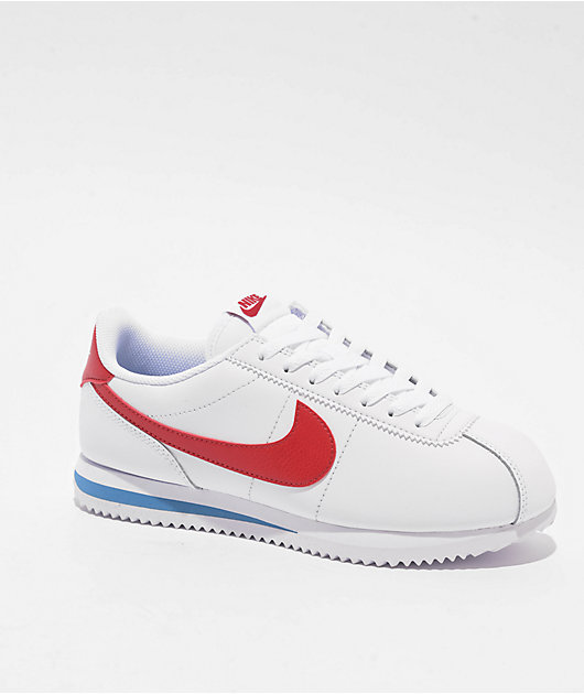 red and white nike cortez shoes