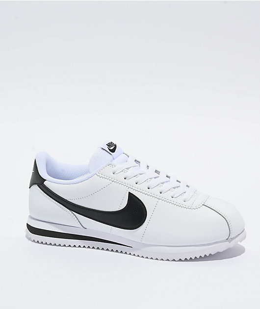 Nike Women's Cortez White & Black Shoes | Zumiez