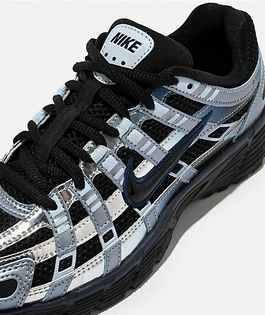 Nike Women's P-6000 Black, Hydro Blue & Silver Shoes