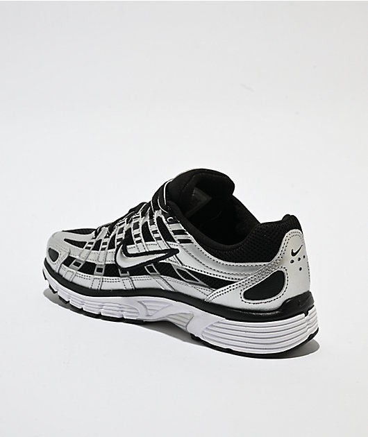 Nike Women's P-6000 Metallic Silver & Black Shoes