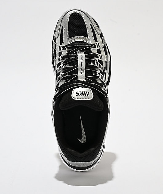 Nike Women's P-6000 Metallic Silver & Black Shoes | Zumiez