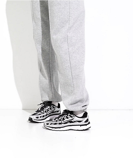 Nike Women's P-6000 Metallic Silver & Black Shoes | Zumiez