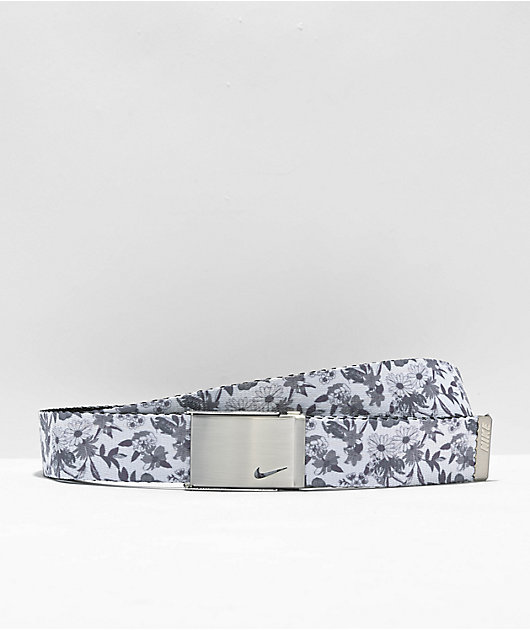 Nike cinturón tejido reversible con estampado floral