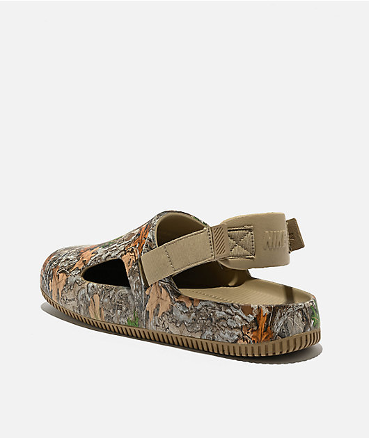 Nike x Realtree Calm Camo & Khaki Mule Sandals | Zumiez
