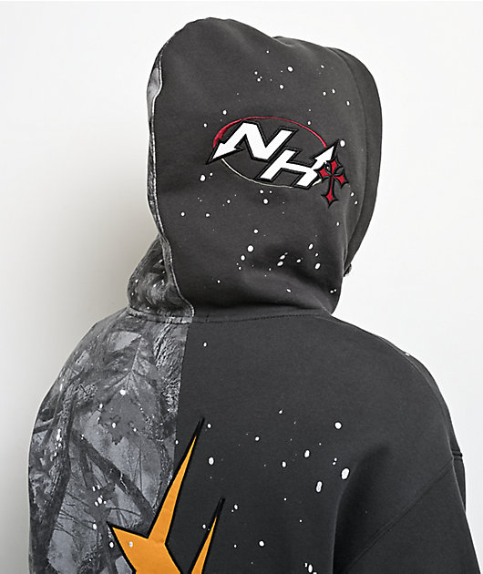 Ninth Hall Adductor Grey & Camo Boxy Zip Hoodie | Zumiez