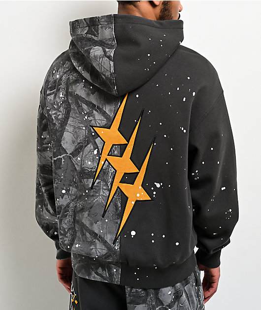 haluc❤ Ninth Hall Adductor Grey & Camo Boxy Zip Hoodie | Zumiez