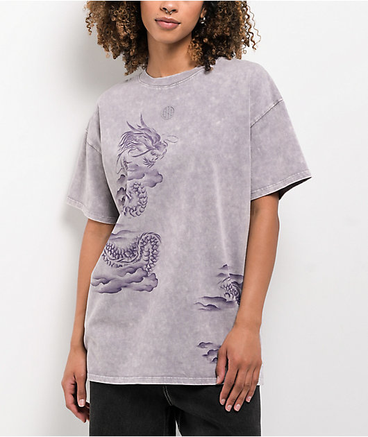 Ninth Hall Airbrushed Dragon Grey T-Shirt