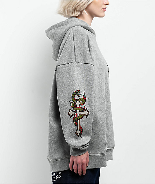 Ninth Hall Alina Grey Oversized Hoodie