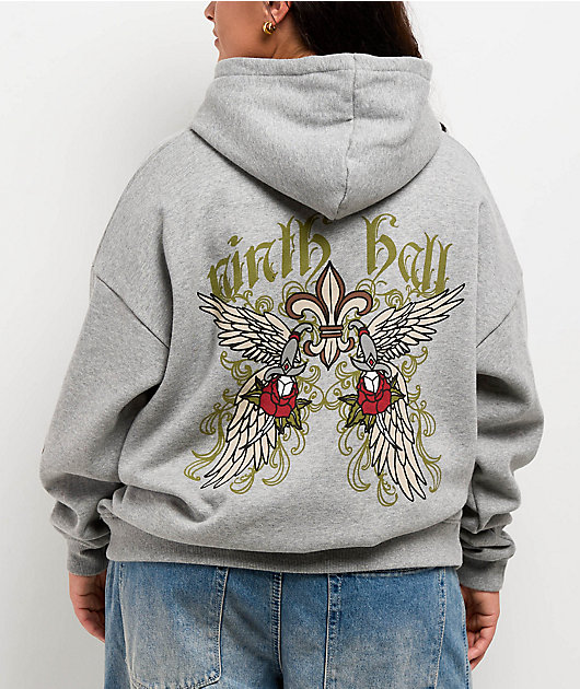 Ninth Hall Alina Grey Oversized Hoodie | Zumiez