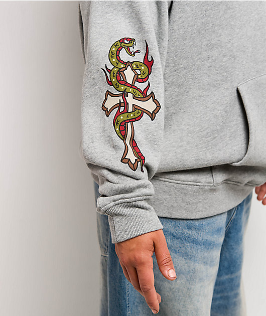Ninth Hall Alina Grey Oversized Hoodie | Zumiez