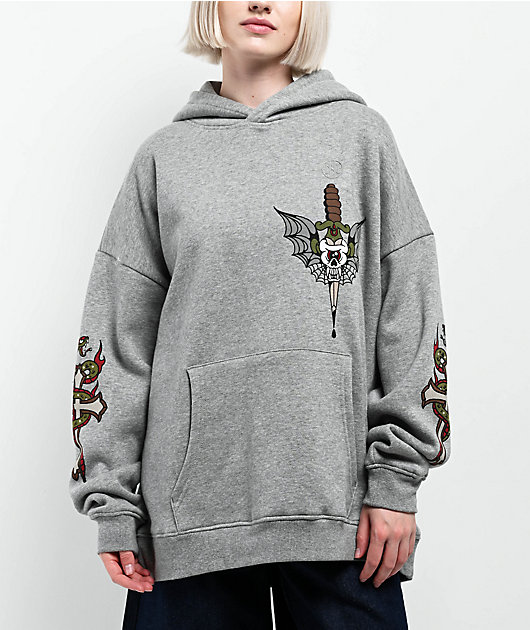 Ninth Hall Alina Grey Oversized Hoodie