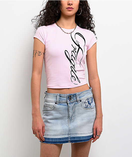 Ninth Hall Alina Pink Crop T-Shirt | Zumiez